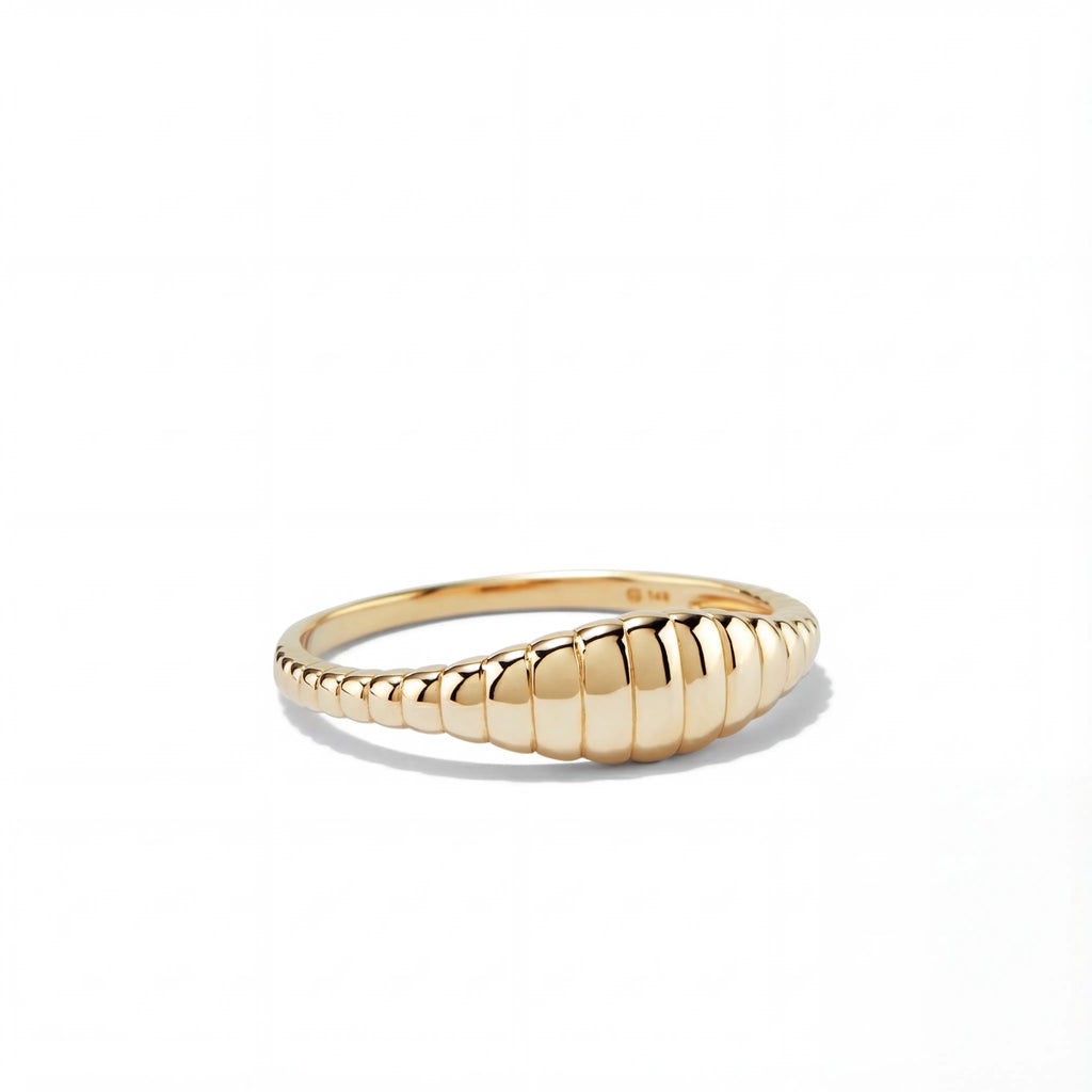 Ridged Dome Ring