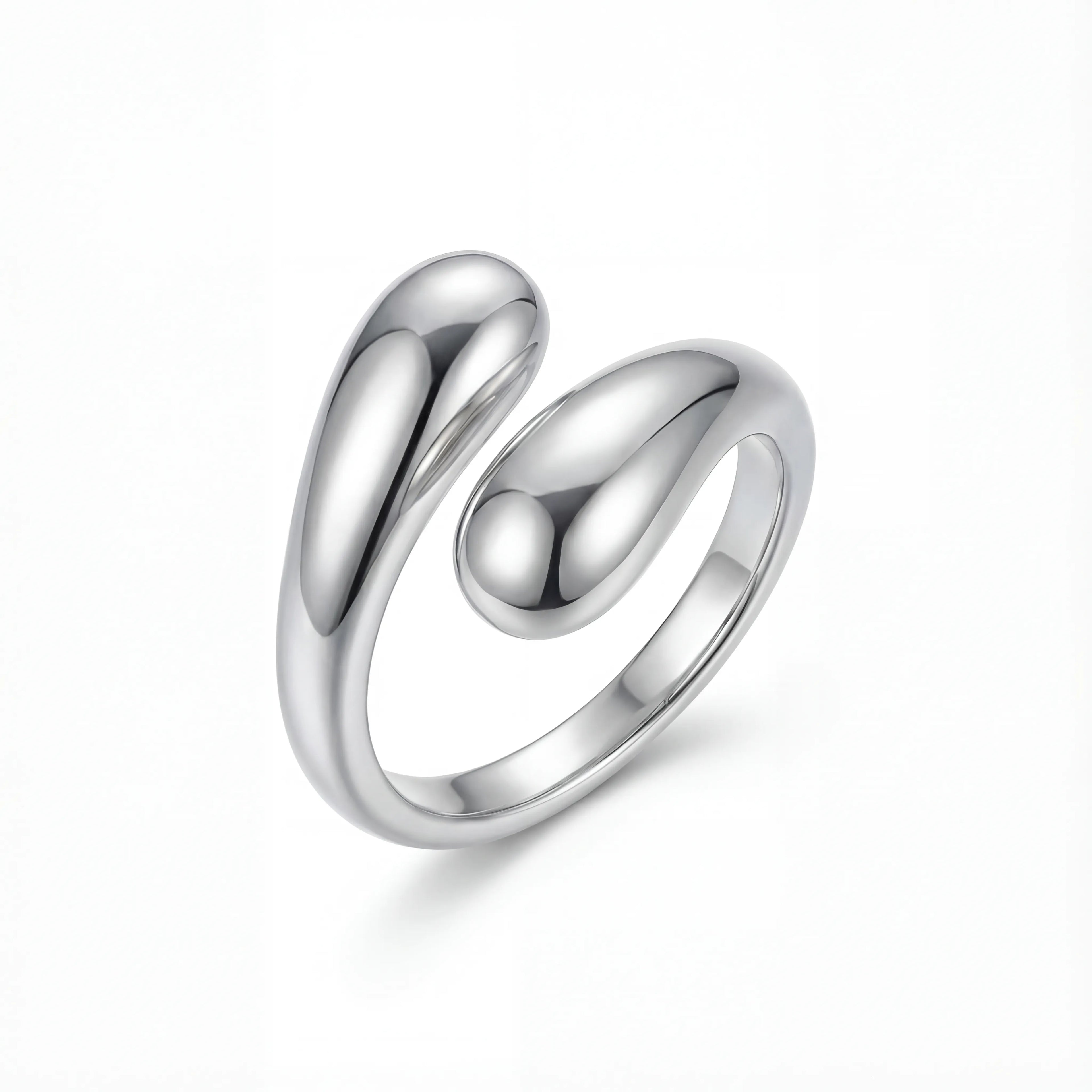 خاتم ملفوف بشكل دمعة