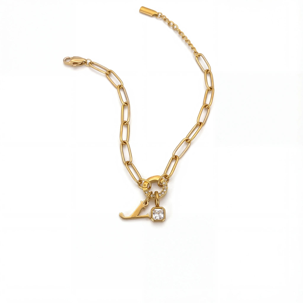 Pulseira de Charme com Inicial