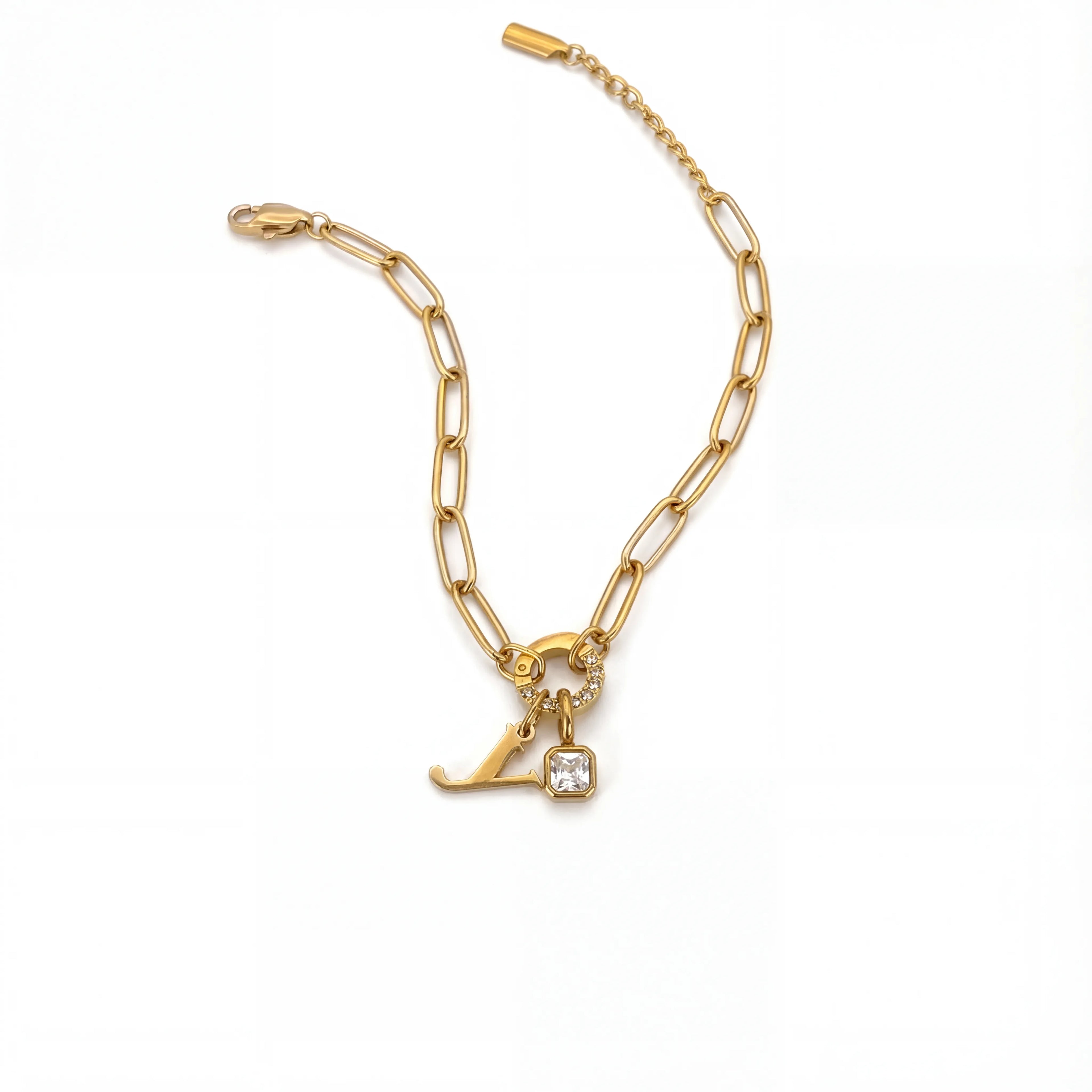 Pulseira de Charme com Inicial