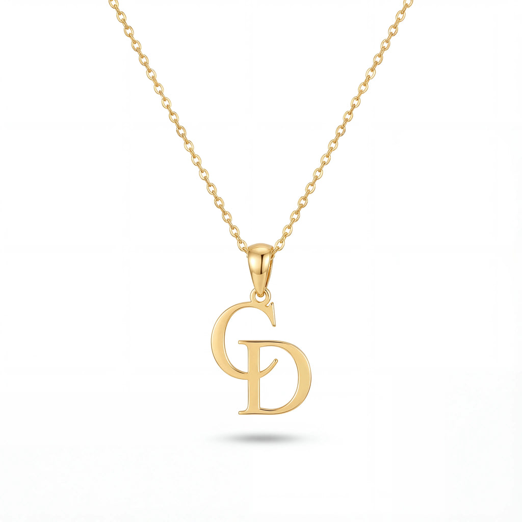 Colar personalizado com duas letras