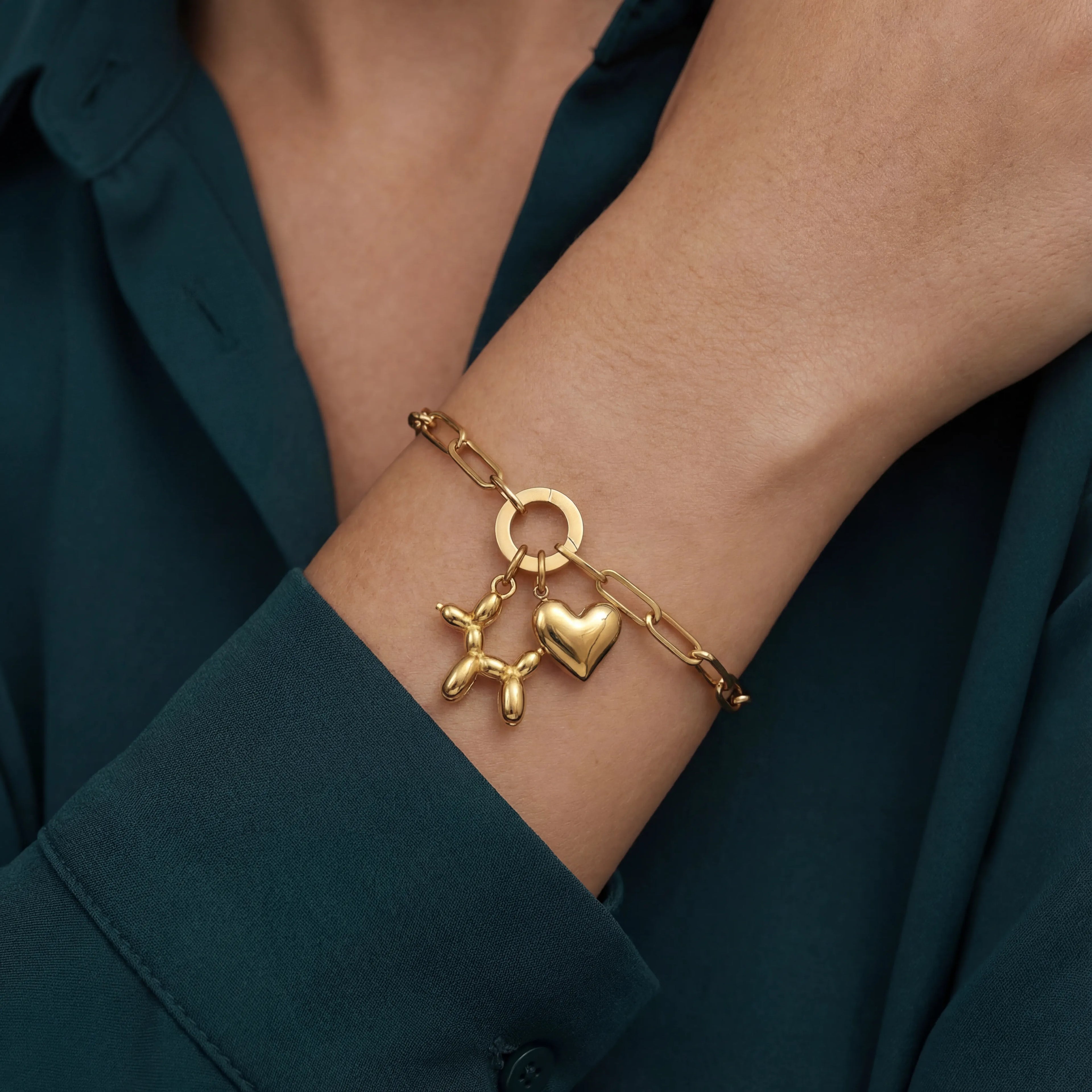 Heart Charm Bracelet