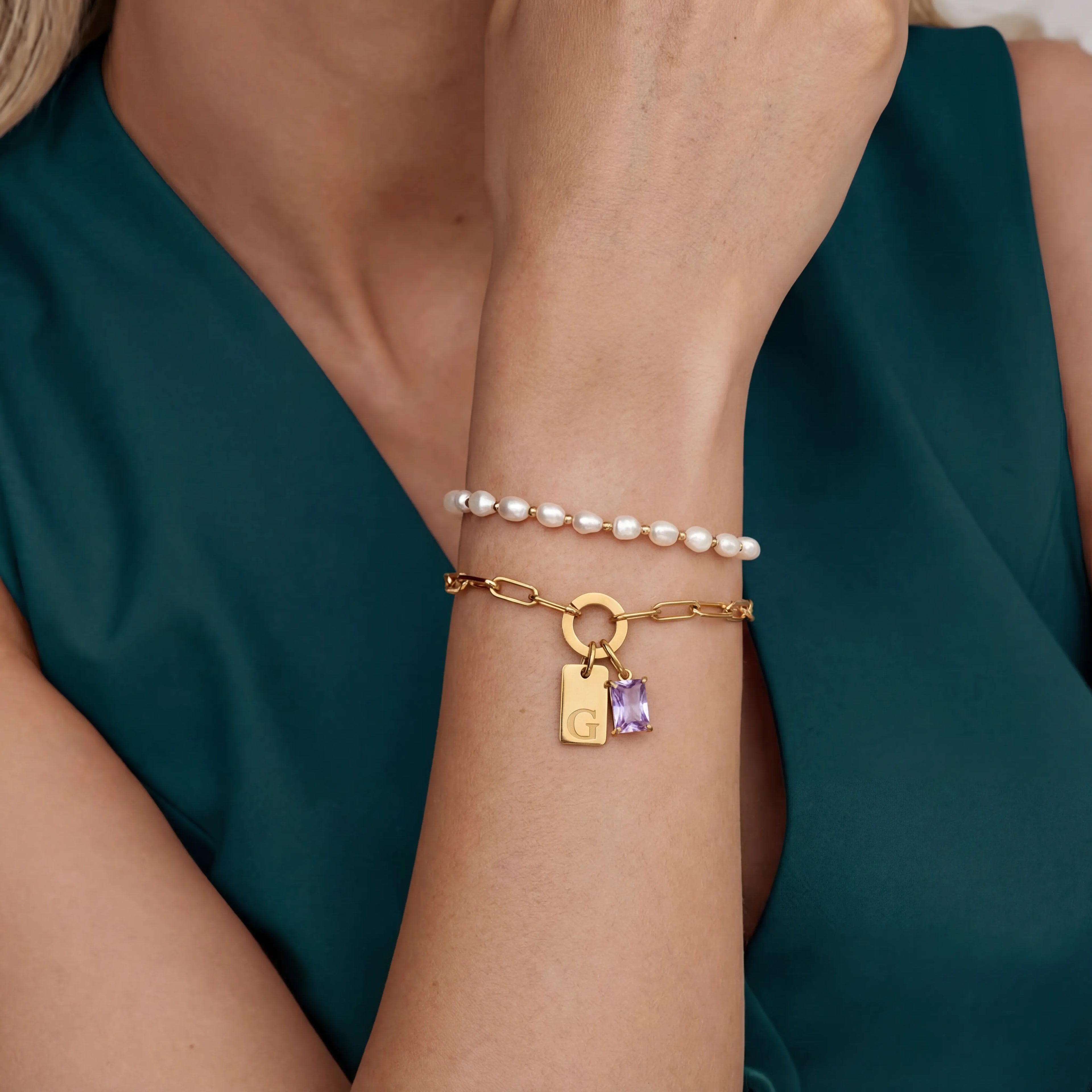 Initial Charm Bracelet