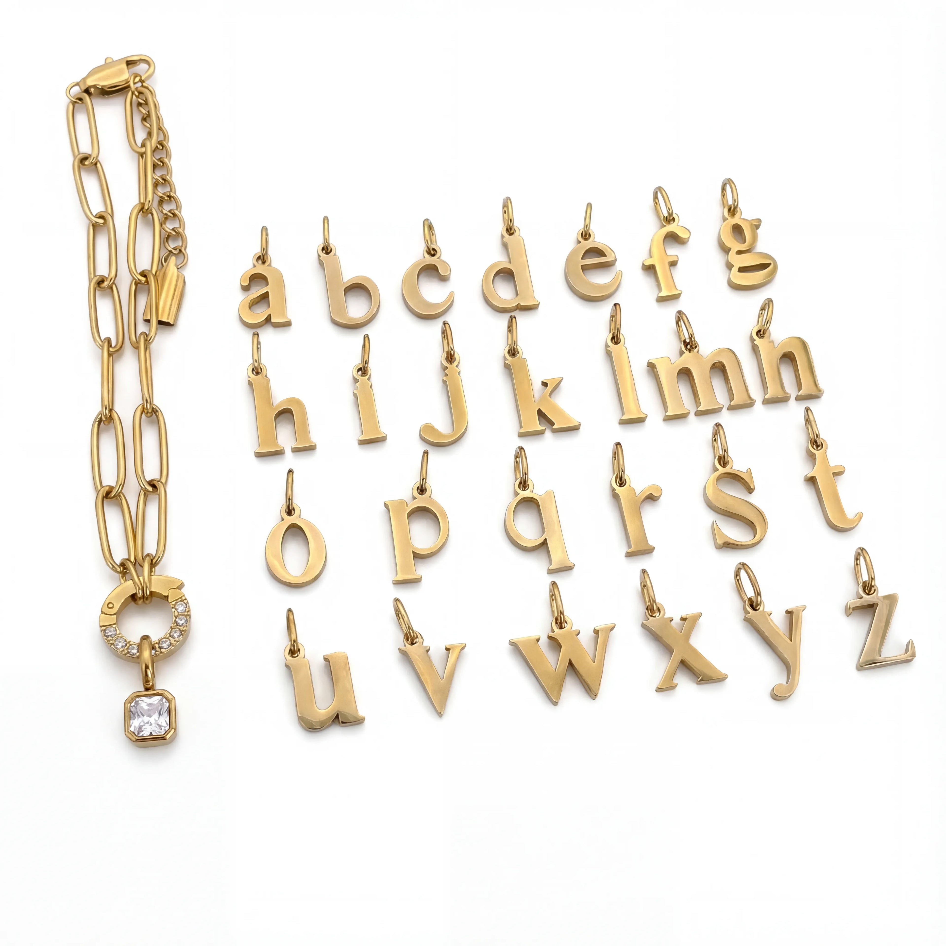 Initial Charm Bracelet