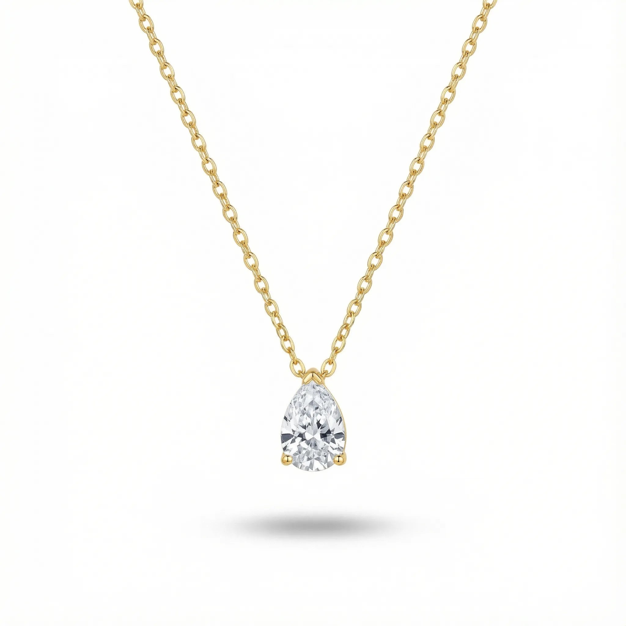 قلادة حجر الميلاد على شكل قطرة