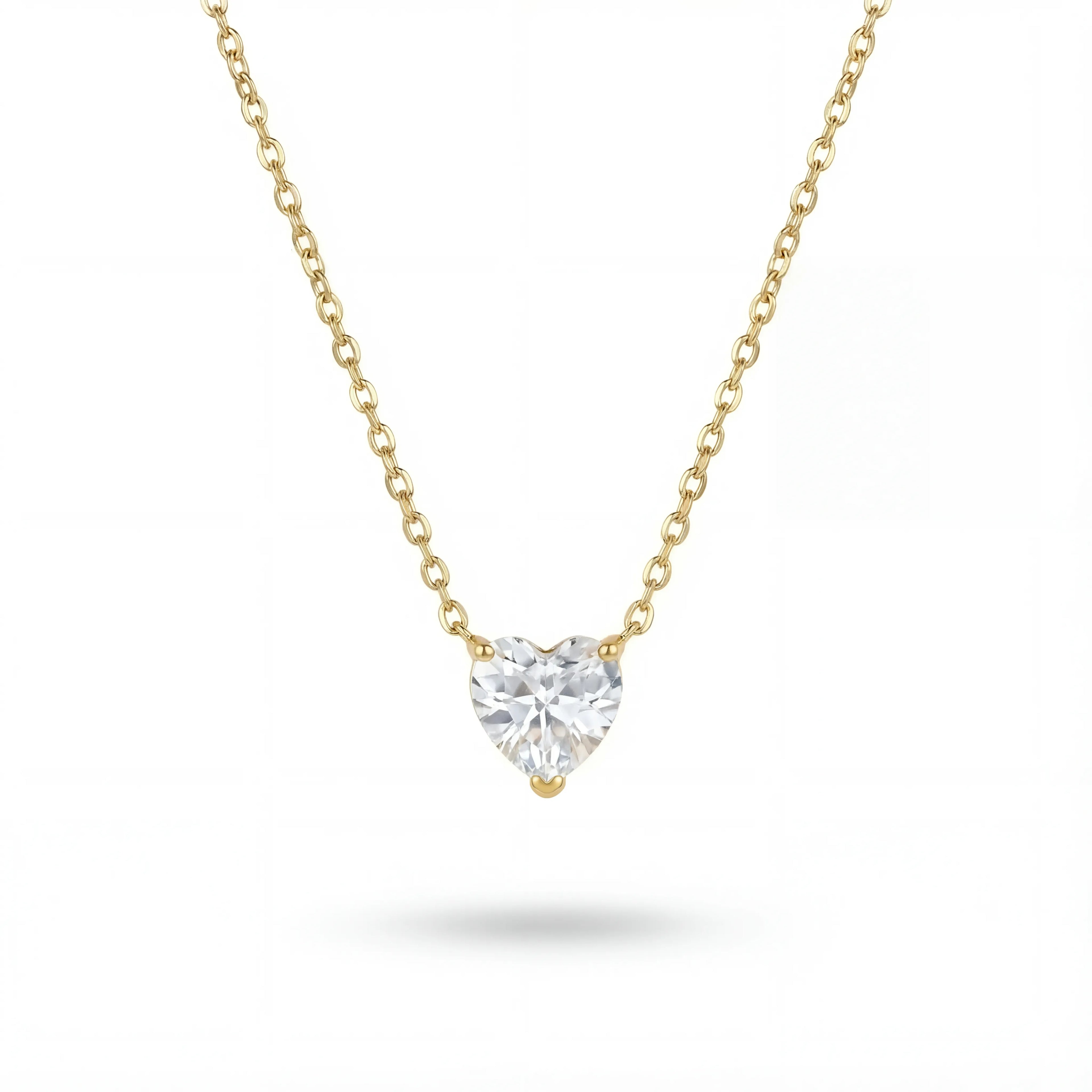 قلادة حجر الميلاد على شكل قلب