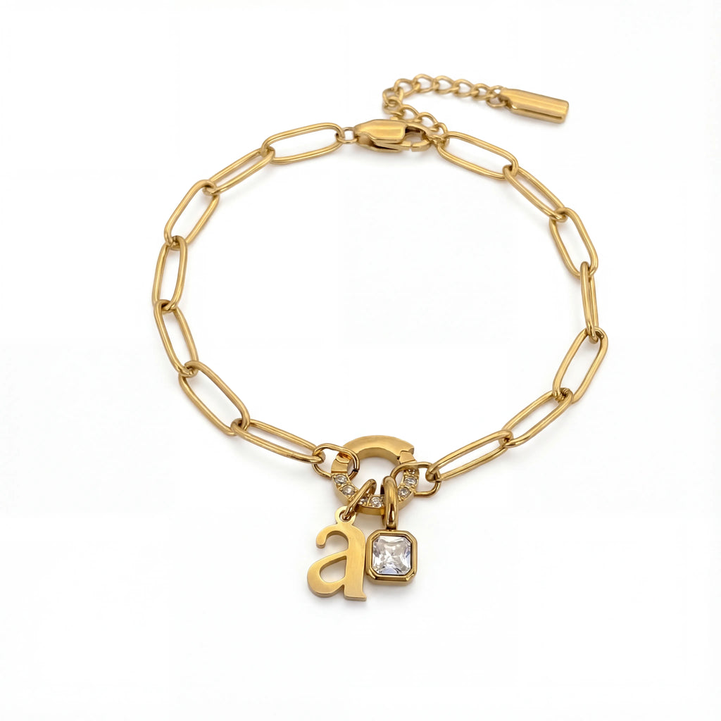 Pulseira de Charme com Inicial