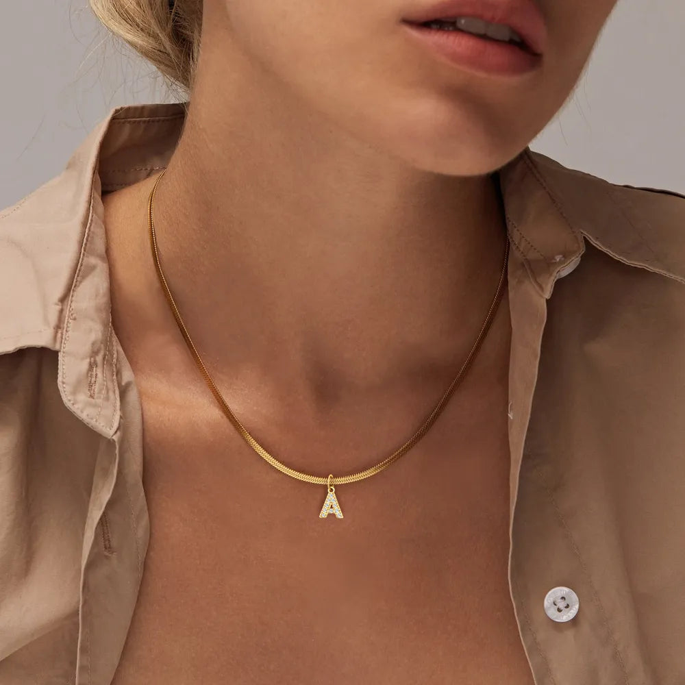 Pavé Initial Necklace