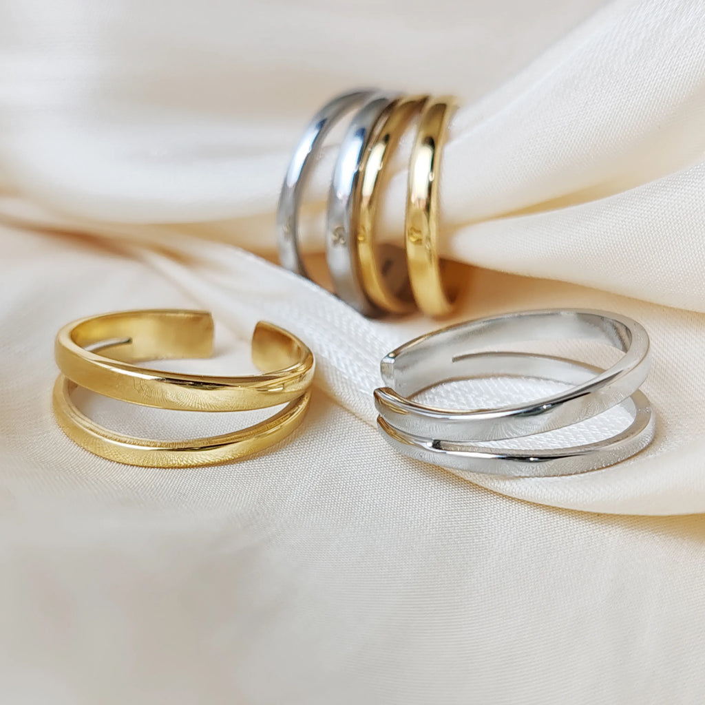 Double Layer Open Ring