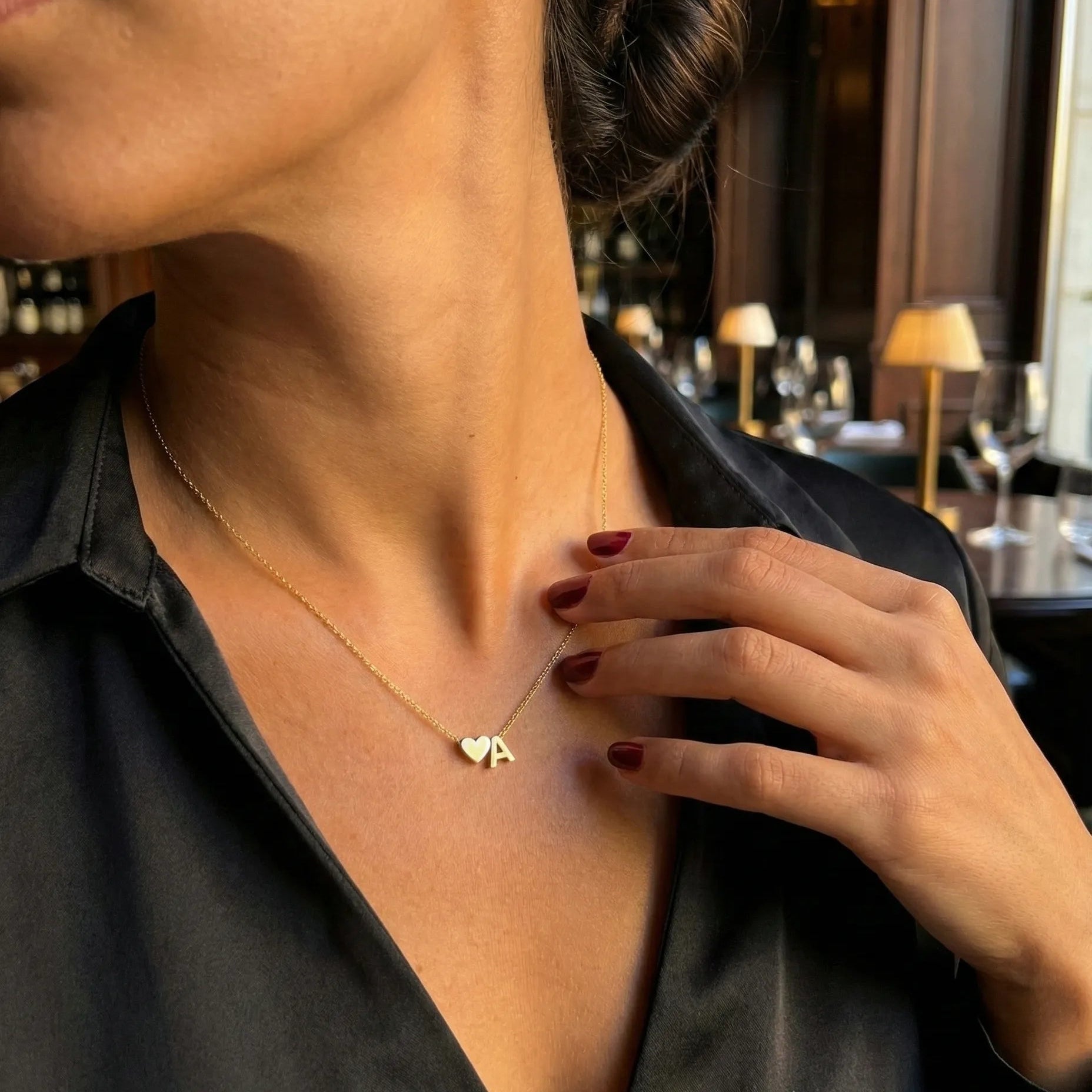 Colar de Inicial com Coração