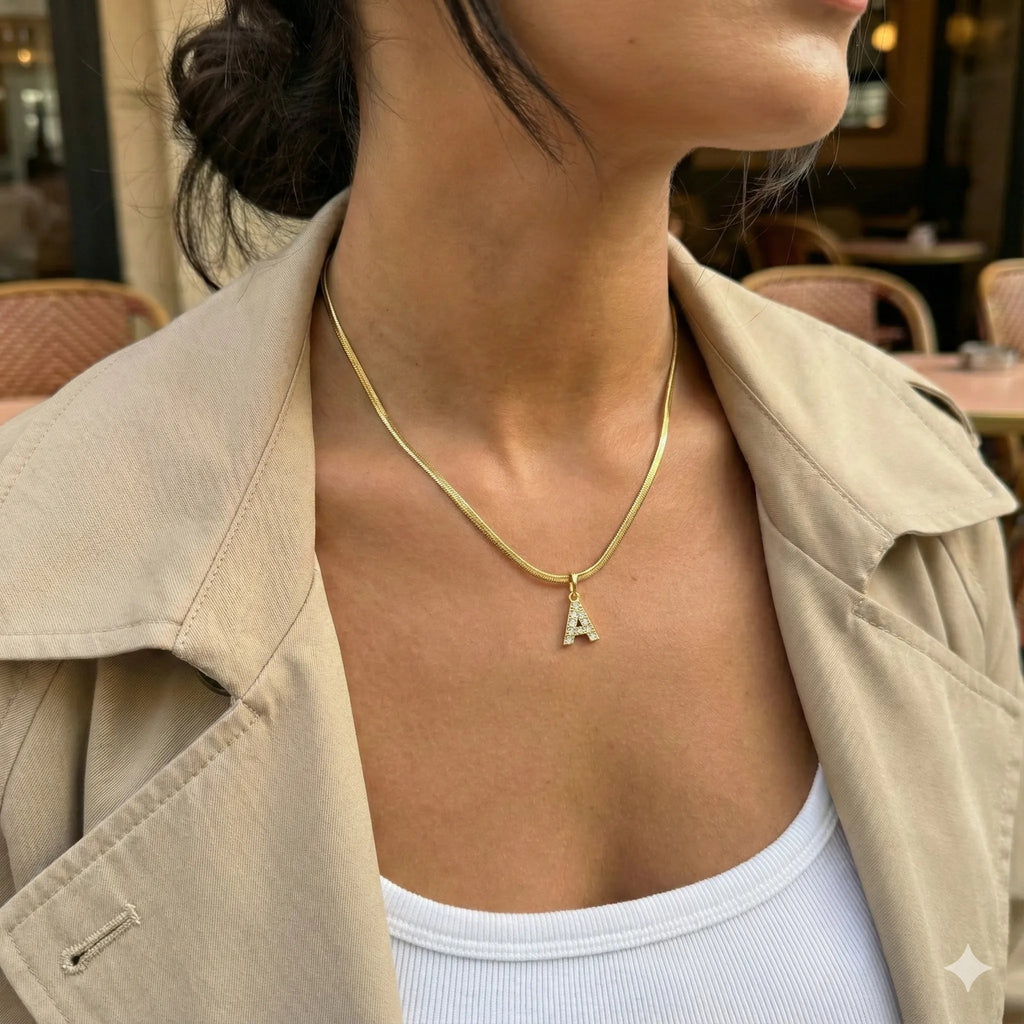 Pavé Initial Necklace