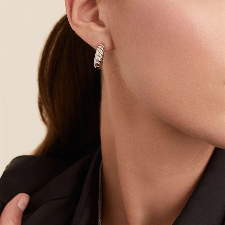 Twisted Hoop Earrings