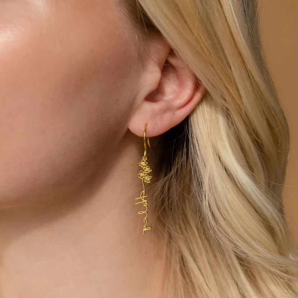 Brincos Personalizados com Letra do Nome