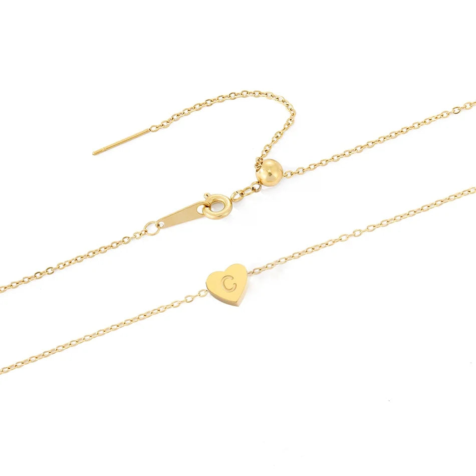 قلادة أولية على شكل قلب فردي مخصصة