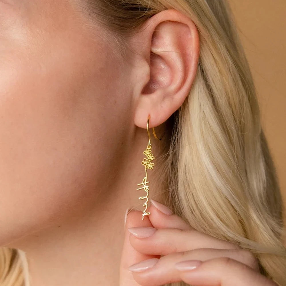 Brincos Personalizados com Letra do Nome