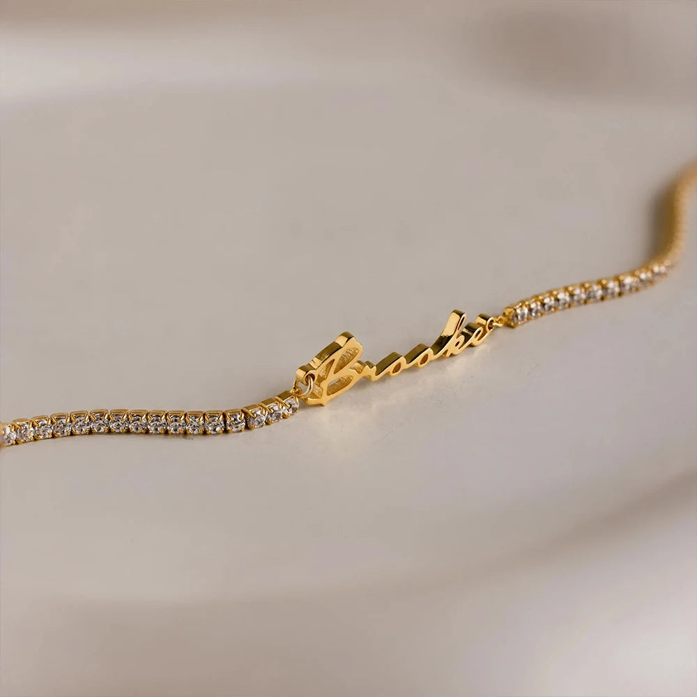 Pulsera personalizada con piedras de circonia