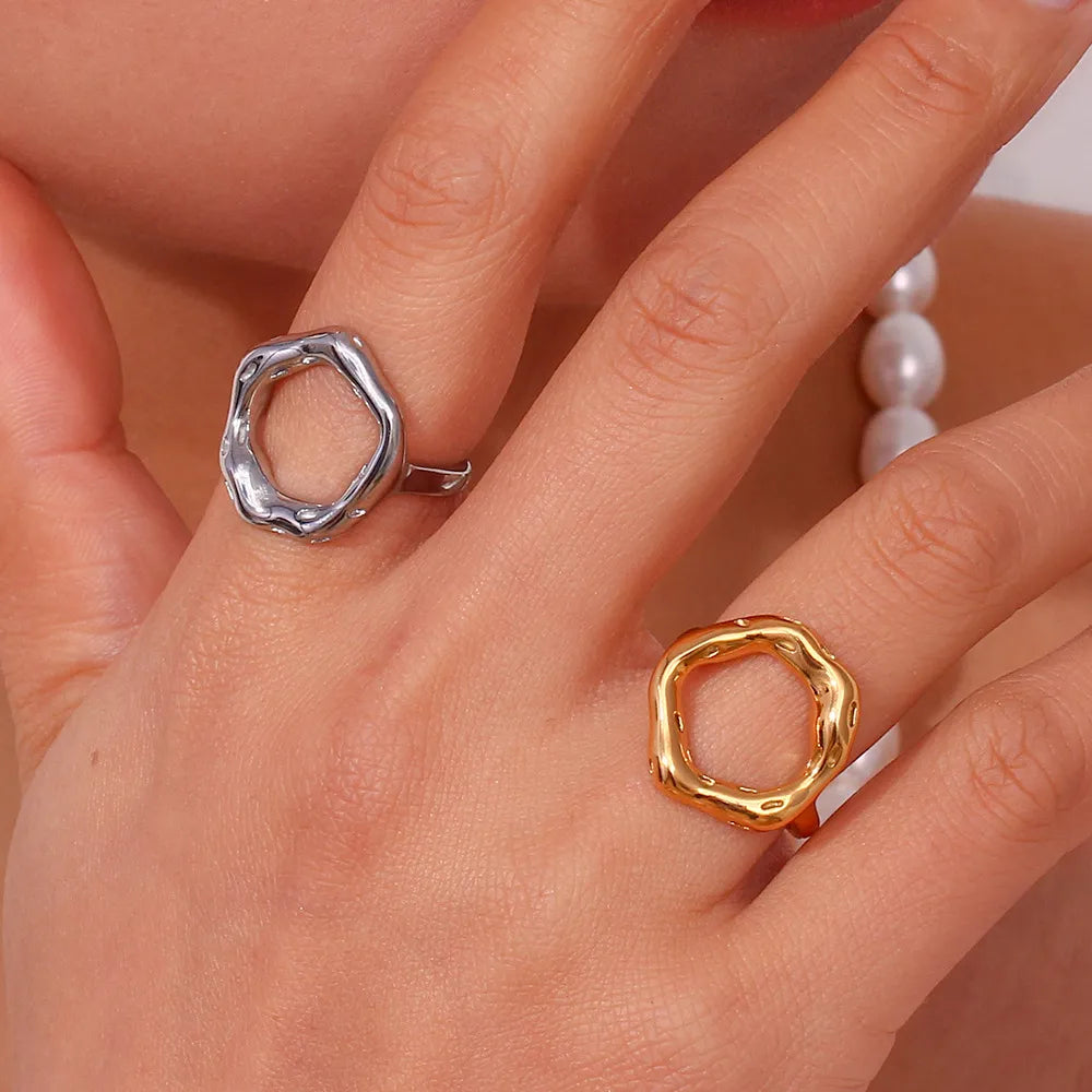 Organic Shape Ring Set