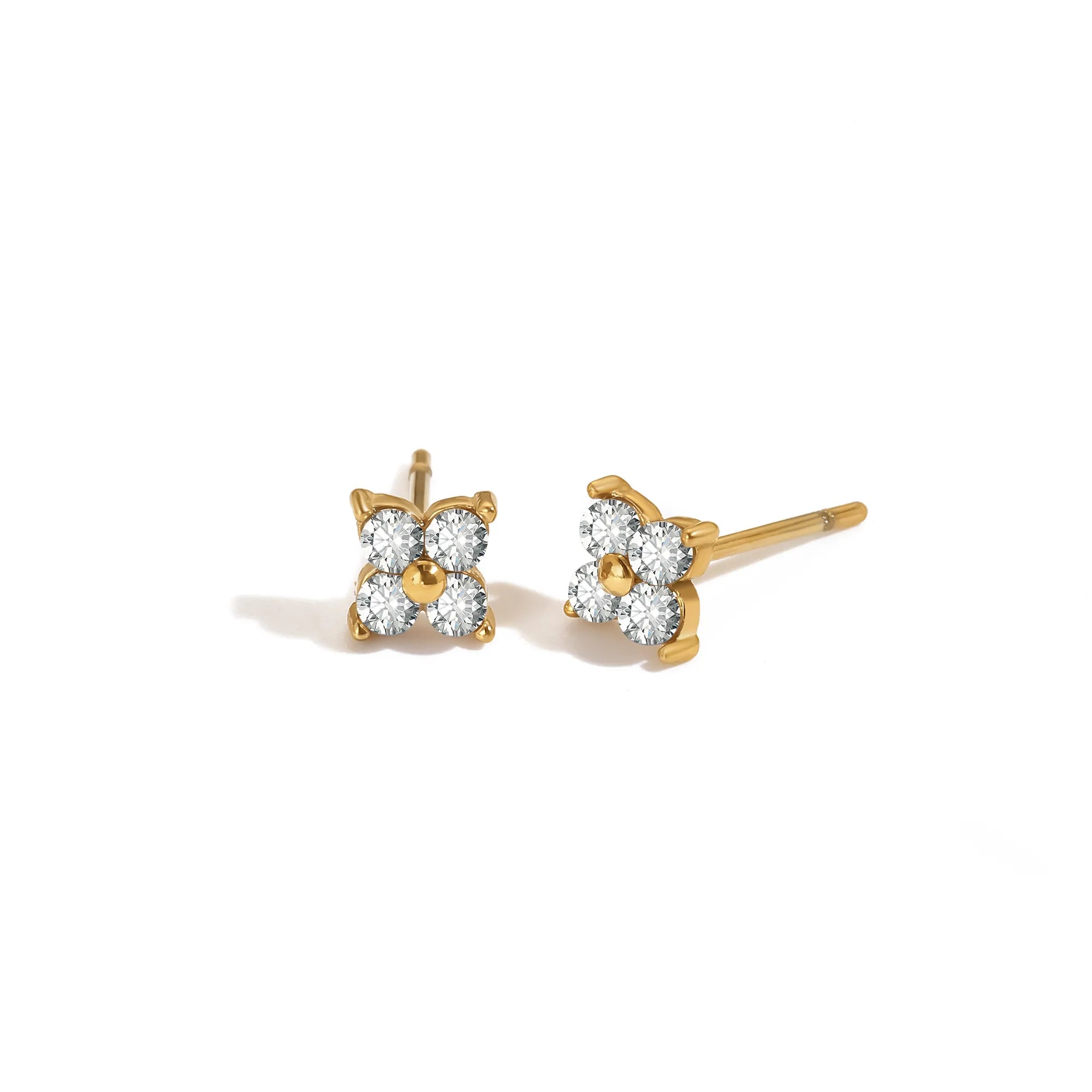 Crystal Cluster Stud Earrings