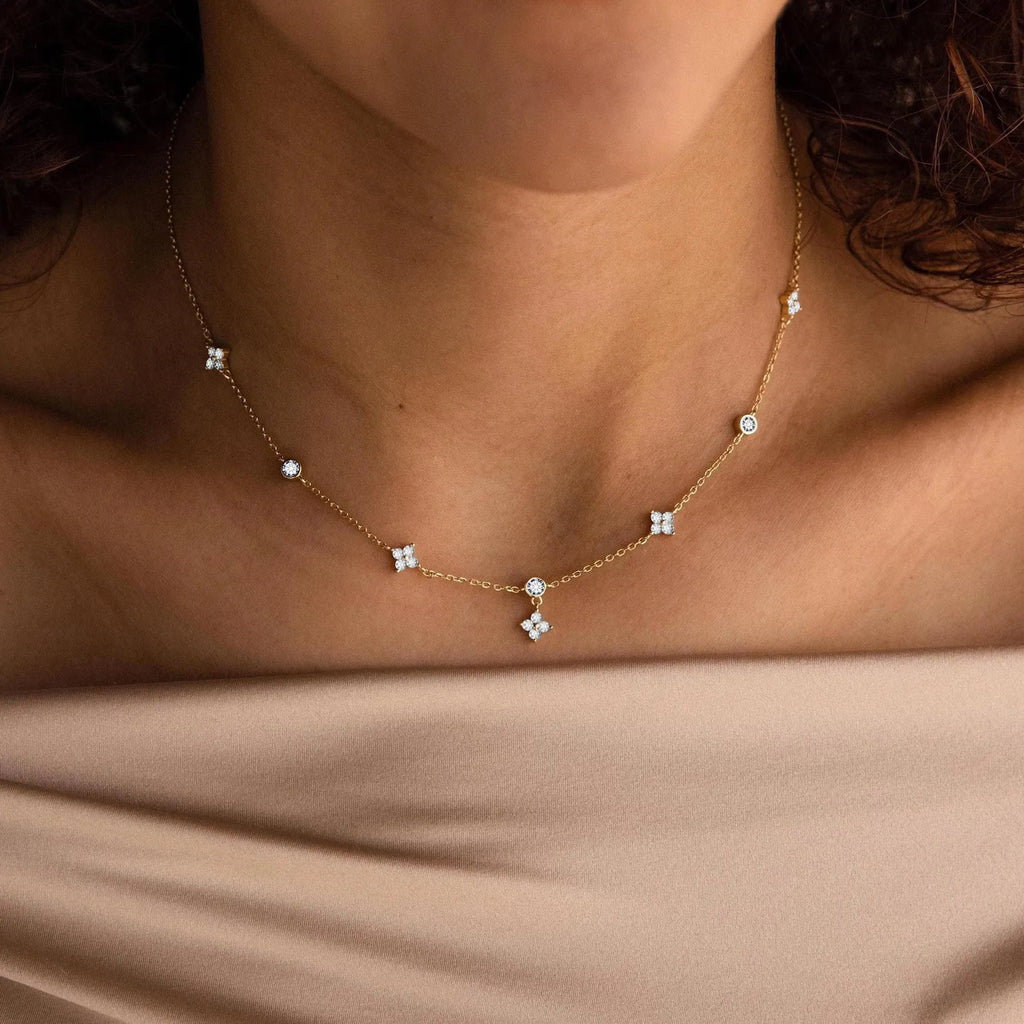 Diamond Cluster Necklace