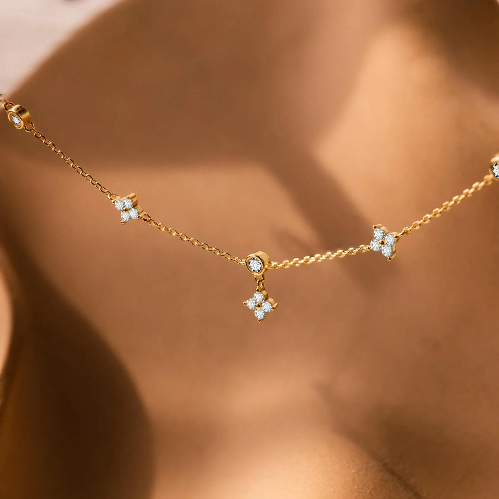 Diamond Cluster Necklace