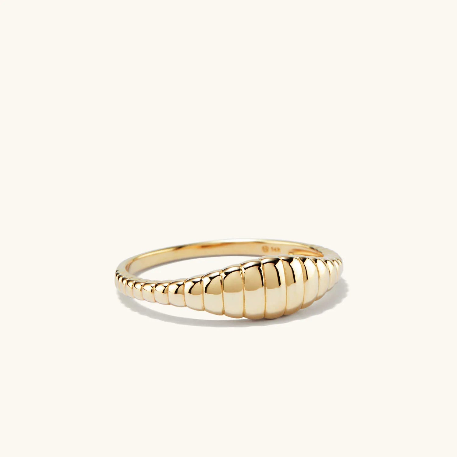 Ridged Dome Ring