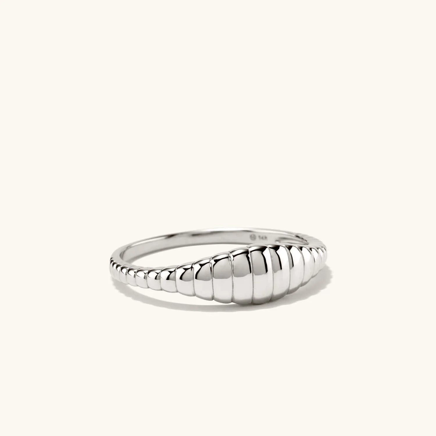 Ridged Dome Ring