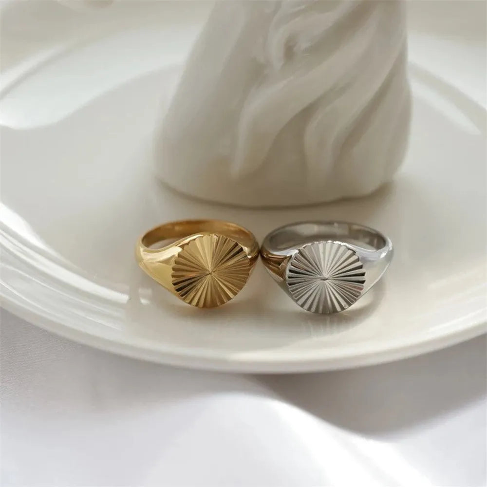 Sunburst Signet Ring
