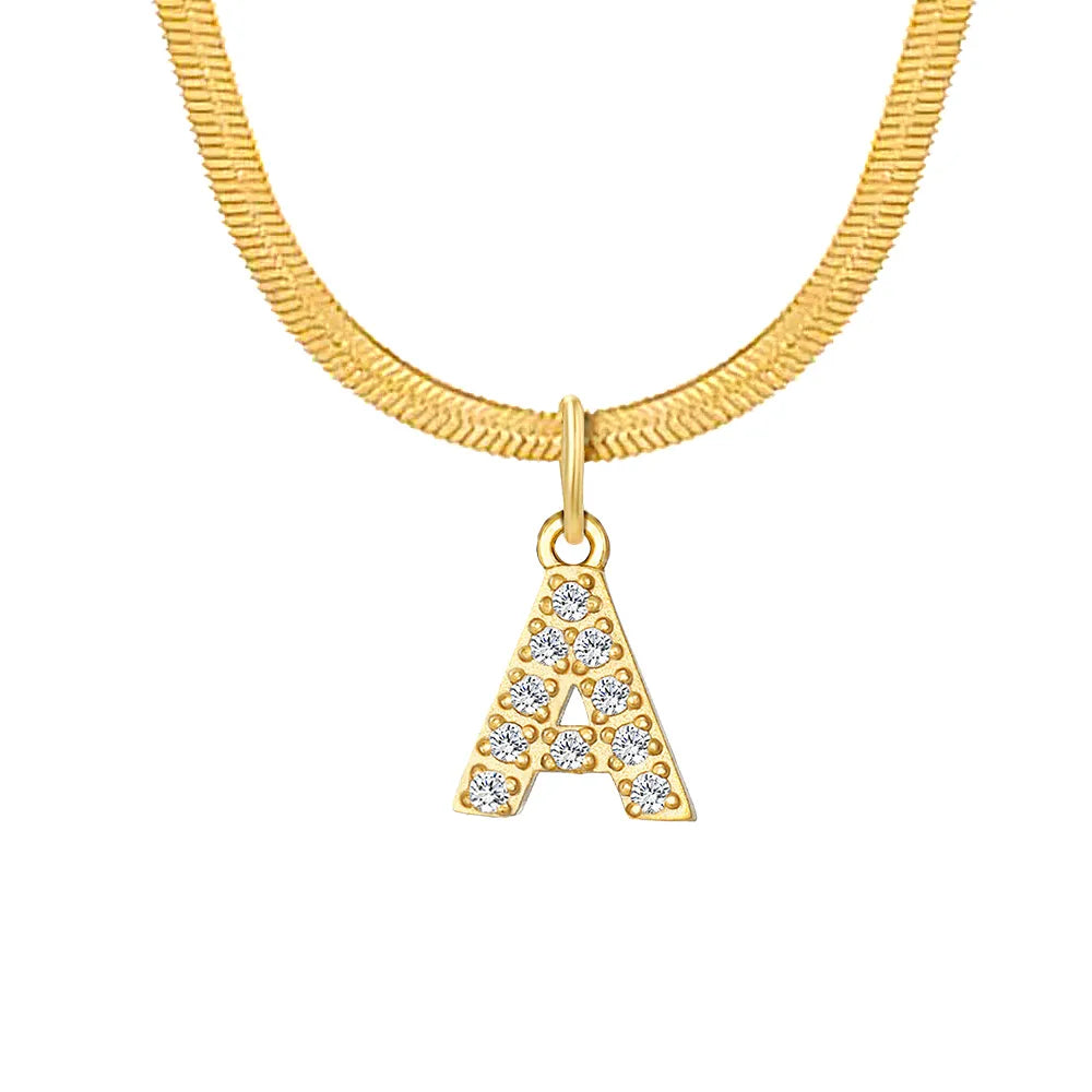 Pavé Initial Necklace