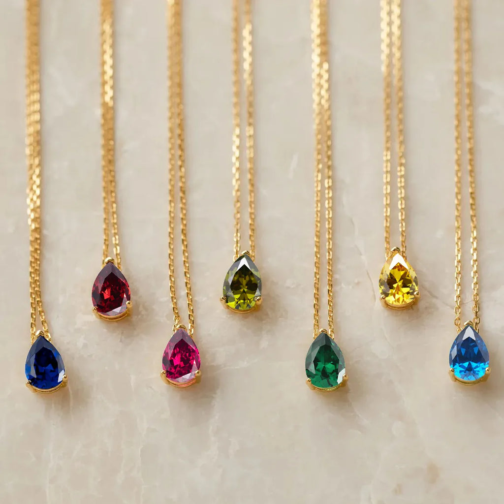 Drop Birthstone Necklace