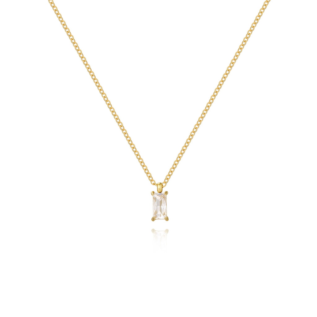 Rectangular Crystal Necklace