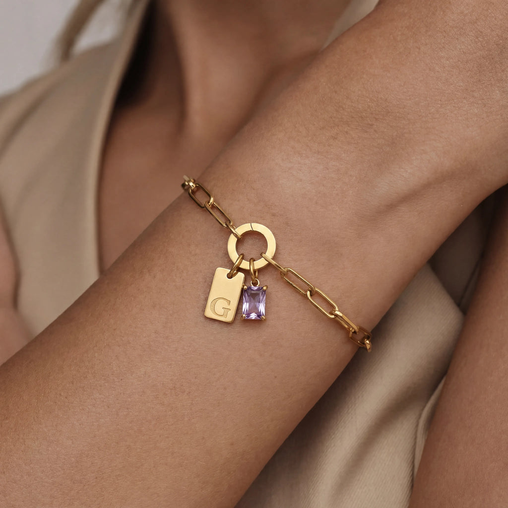 Initial Charm Bracelet