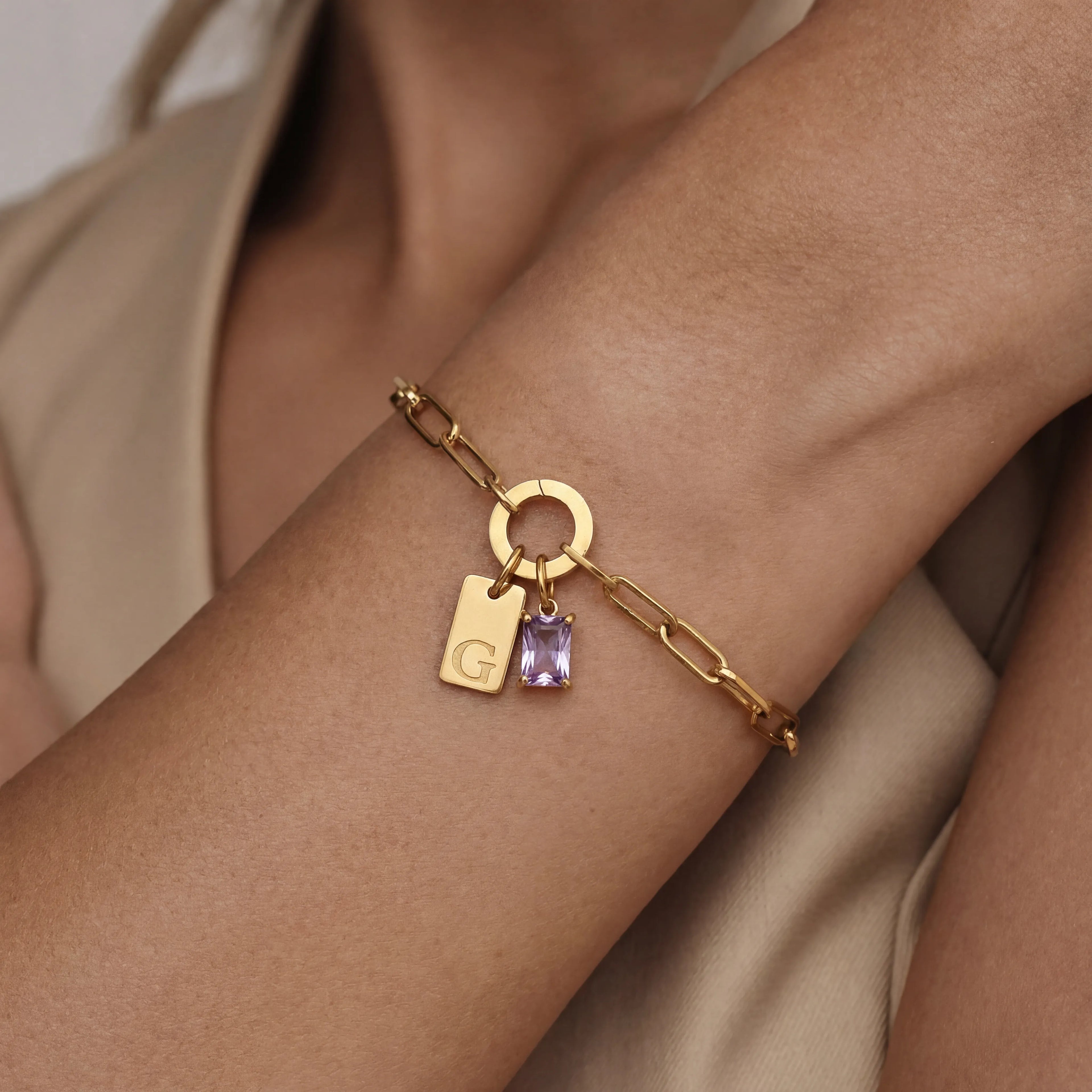 Initial Charm Bracelet