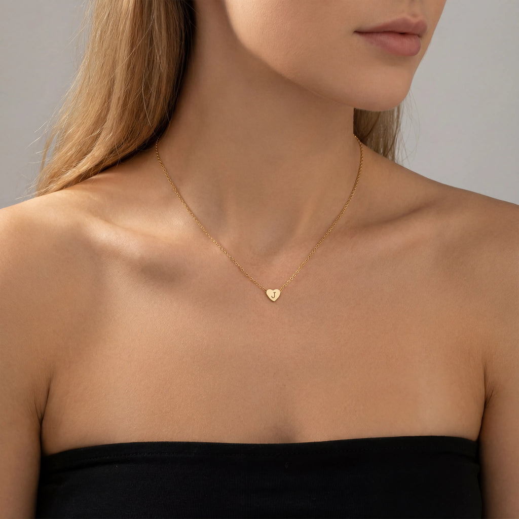 قلادة أولية على شكل قلب فردي مخصصة