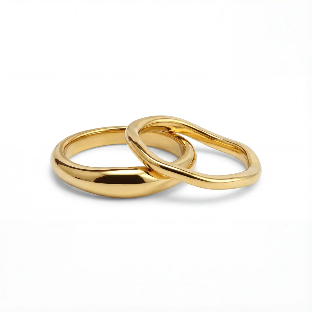 Set di Anelli a Onde Organiche