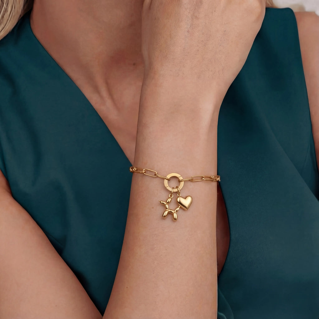 Heart Charm Bracelet