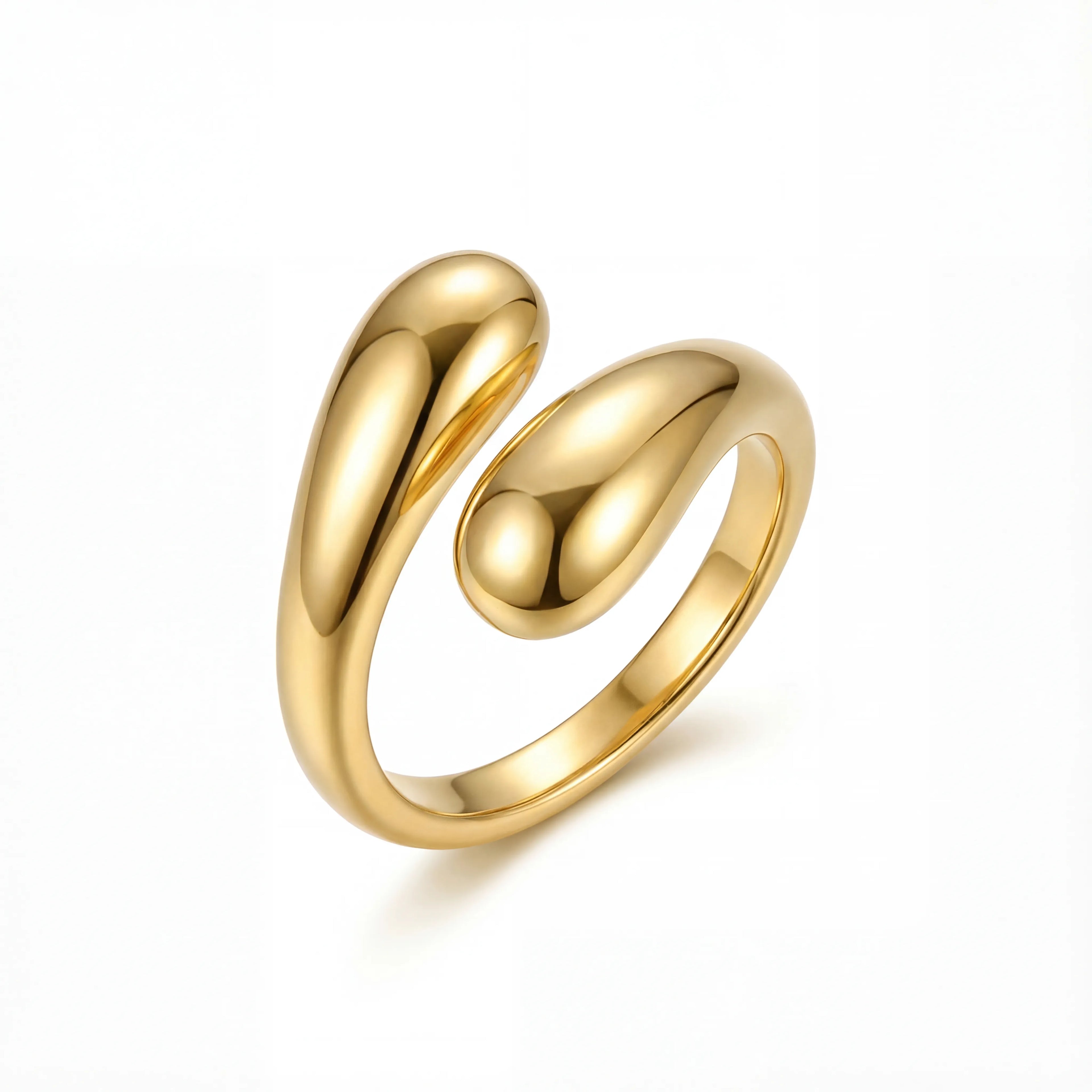 خاتم ملفوف بشكل دمعة