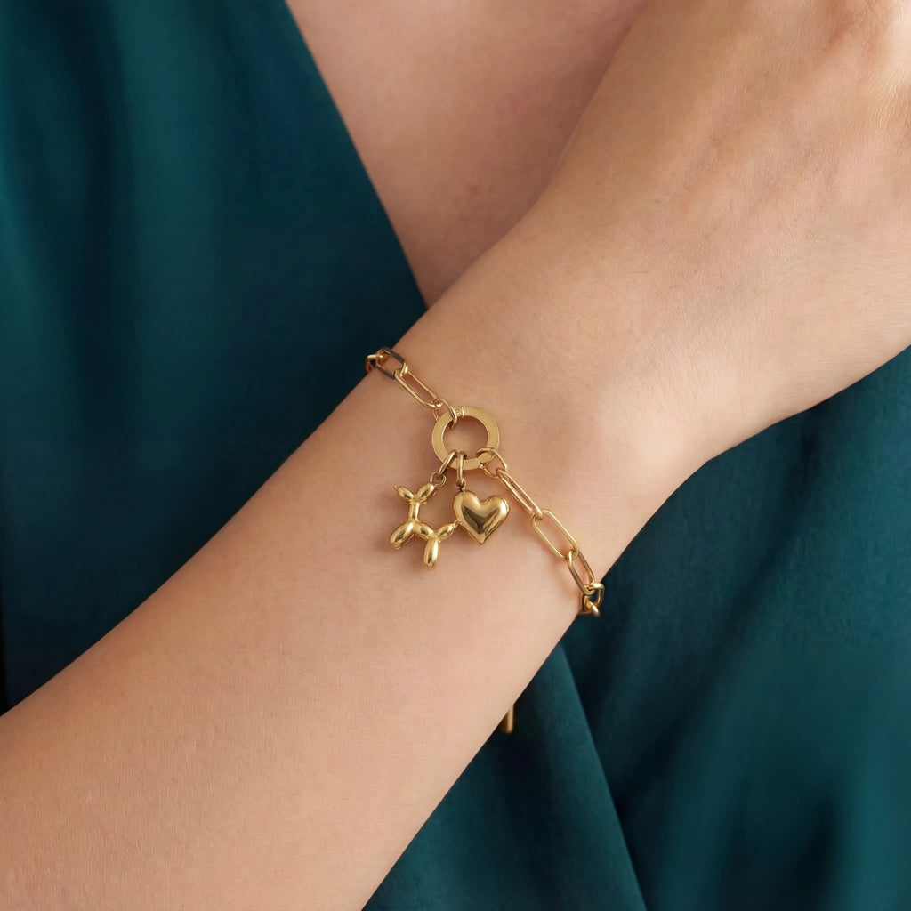 Heart Charm Bracelet