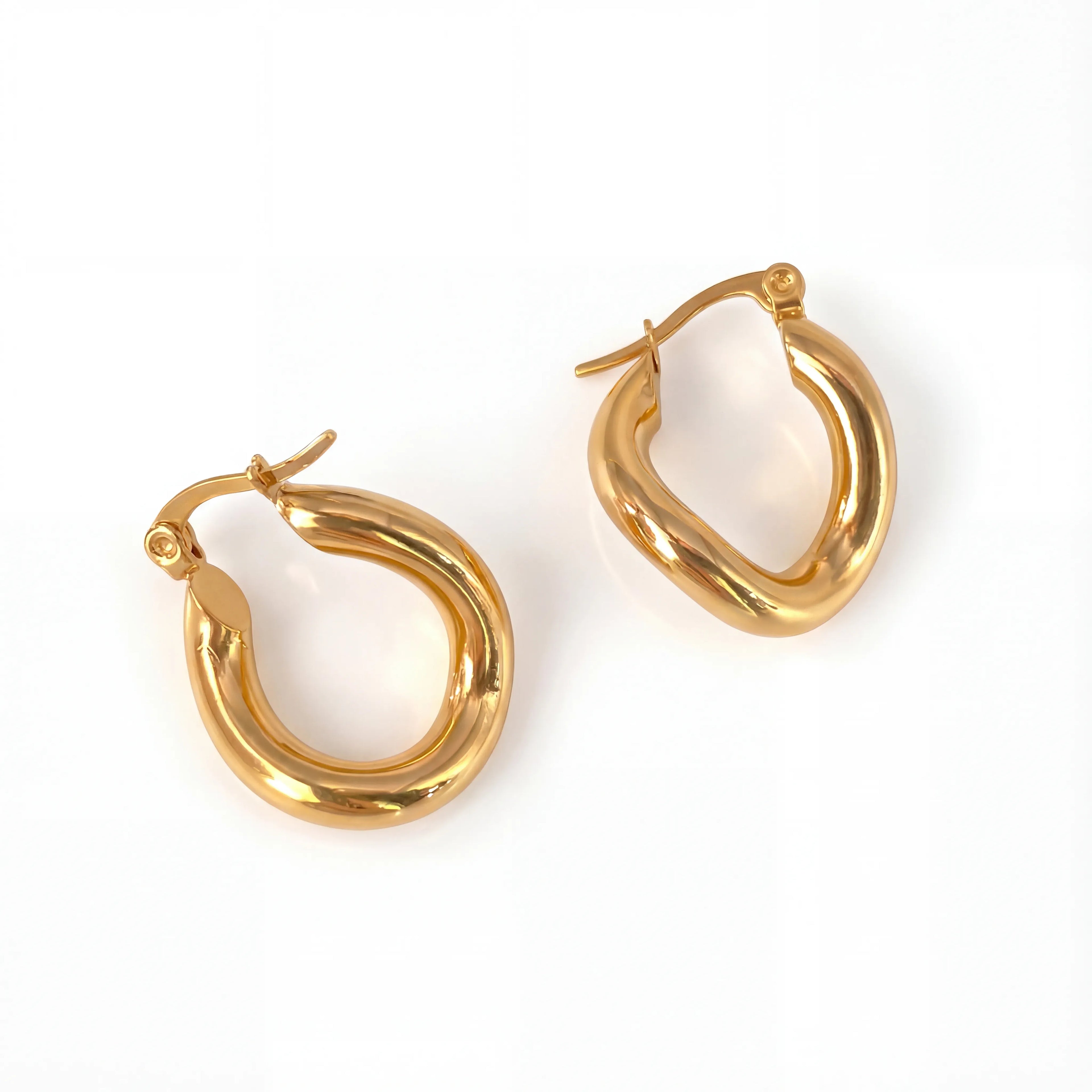 Pendientes de aro hueco grueso