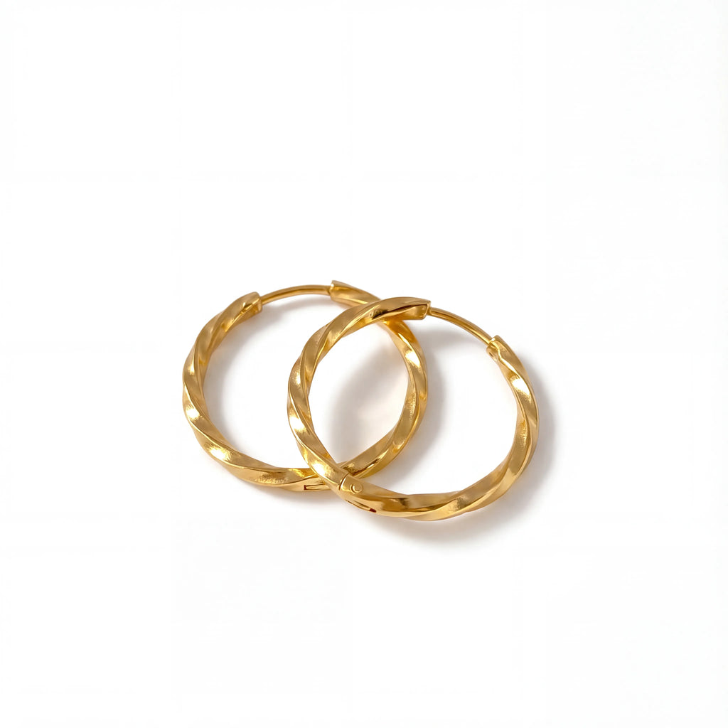 Brincos Argola Huggie Torcidos